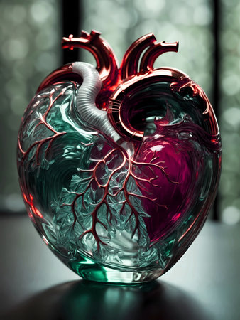 Abstract fantastic elegant heart background for luxury art design. Modern post card conceptの素材