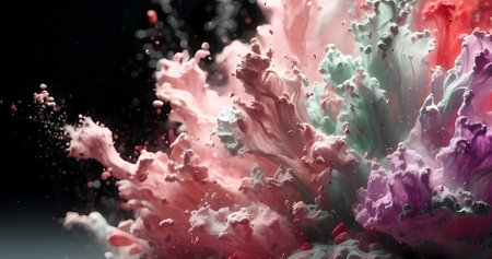 Abstract powder splash in motion. Explode background. Modern wallpaperの素材