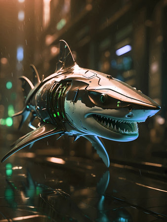 Abstract futuristic art on cyberpunk style. Elegant pet artの素材