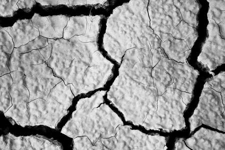 The soil in the fissures appeared on the long-term heatの写真素材