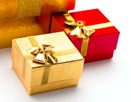Beautiful boxes for gifts on a white background