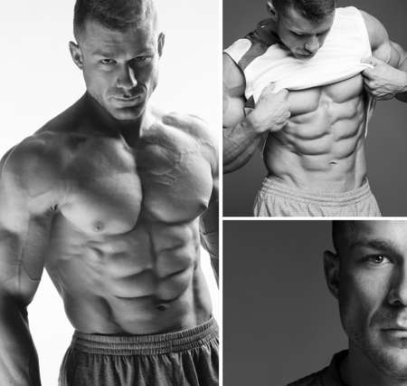 The beautiful and strong young guyの写真素材