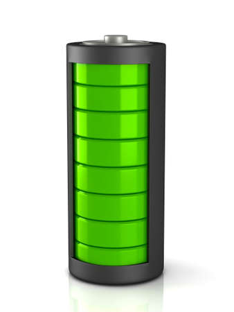Battery load icon on a white backgroundの写真素材
