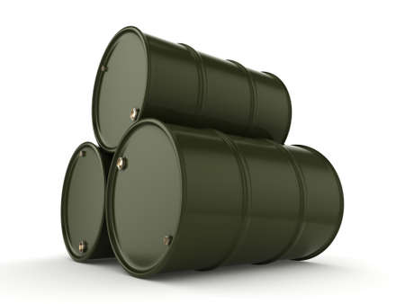 3D rendering khaki barrels not contain any inscriptionsの写真素材