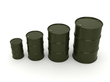 3D rendering khaki barrels not contain any inscriptionsの写真素材