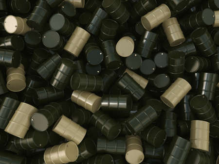 3D rendering khaki barrels not contain any inscriptionsの写真素材