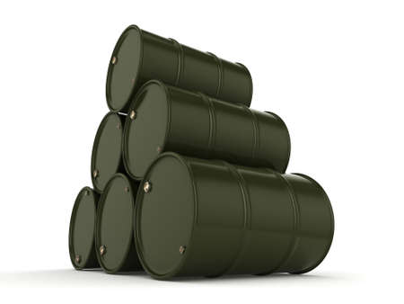 3D rendering khaki barrels not contain any inscriptions