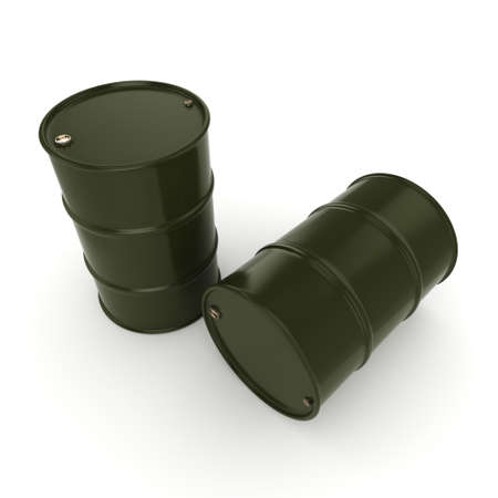 3D rendering khaki barrels not contain any inscriptionsの写真素材