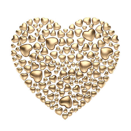 3D rendering an object in the shape of heartの写真素材