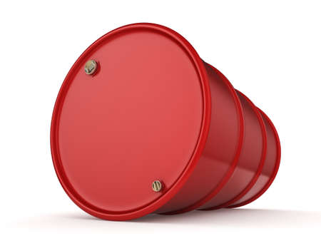 3D rendering red barrel not contain any inscriptionsの写真素材