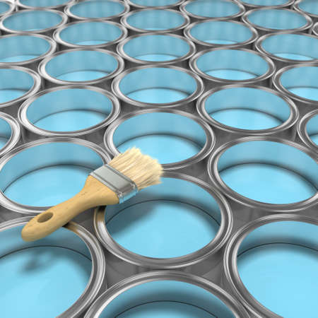 3D rendering capacity with paint for repairの写真素材