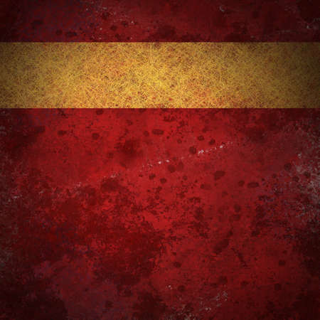 red background with gold ribbonの写真素材