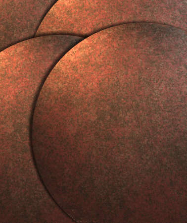 warm copper brown abstract background with round circle shapes in layout design with copy space