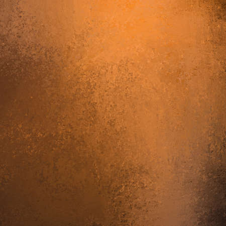 copper colored orange background with black edging and vintage grunge texture in graffiti style smeared paint with copy space for ad or brochure for Thanksgiving or Halloween or autumn layout designsの写真素材