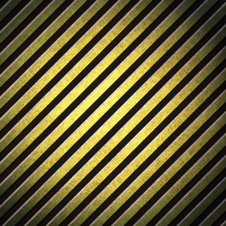 gold yellow background retro striped layout, black abstract background texture pattern for web design side bar banner, metal metallic background illustration with shiny texture and white edgesの写真素材