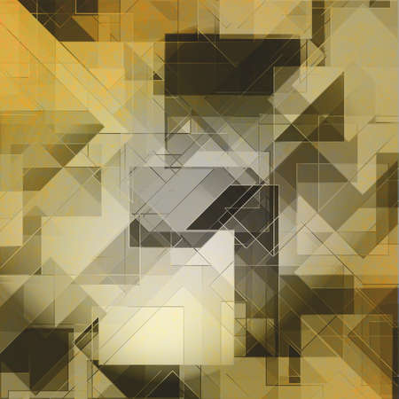 abstract angles background design, light yellow and black color and distressed glass textureの写真素材