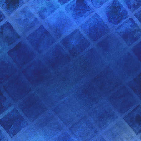 abstract blue background with watercolor textured diamond shapes and line pattern, cool blue painted background design with diagonal slanted linesの写真素材