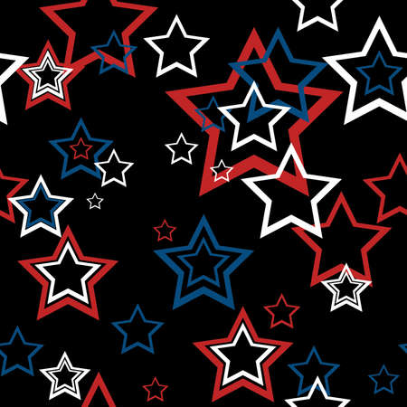 Seamless star wallpaper vector. July 4th background.のイラスト素材