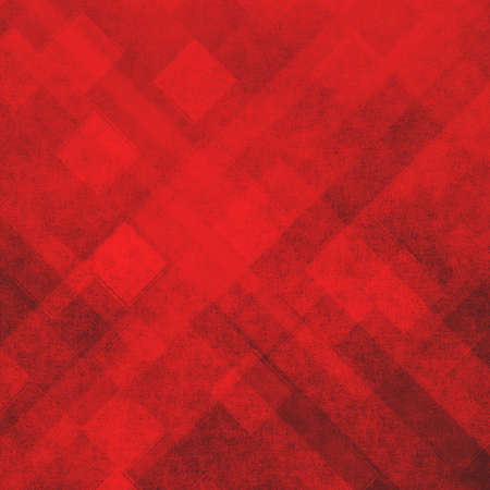 abstract red background, lines angles and diamond shaped pattern in vintage grunge texture design, faded worn grunge stains, old red materialの写真素材