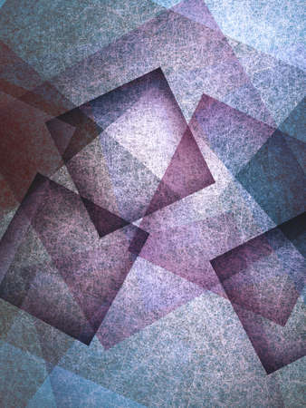 abstract purple burgundy and blue gray background with geometric design, layers of intersecting angles, transparent rectangles diamonds and squares floating in random patternの写真素材