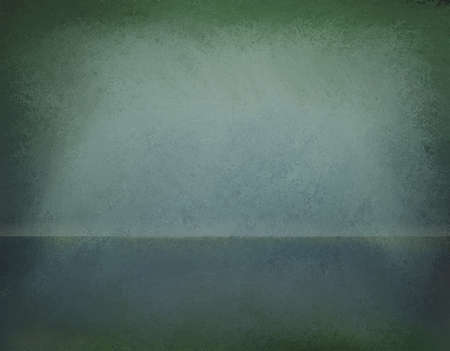 Wall and floor of room, product display box, interior 3d shelf or table design, blank sales ad background, classy presentation backdrop in blues and greensの写真素材