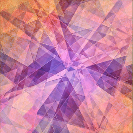 abstract colorful grunge and angles background design, light purple pink and orange color and...