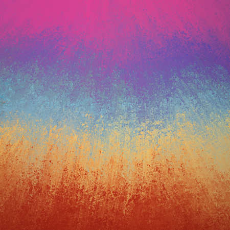 colorful smeared paint background in bold stripes of pink purple blue yellow and orange red with...
