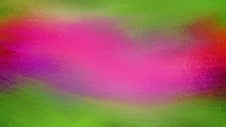 Blank green and hot pink background with cool motion blur effect and grunge texture. Abstract paint...