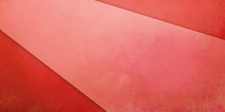 Red background with white and pink diagonal stripe or shape with watercolor stains and old vintage grunge texture in elegant material design layoutの写真素材