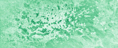 green background with white peeling crackled paint grunge in old vintage background banner design