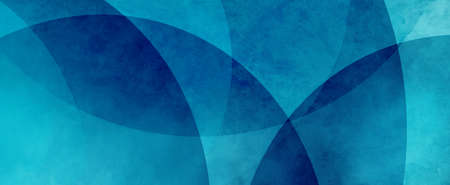 Abstract blue background design with texture, modern turquoise and dark blue rings and circles...