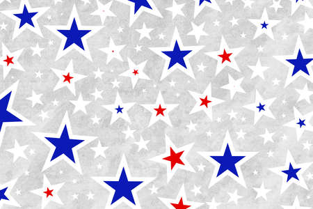 red white and blue star pattern background in patriotic 4th of july or memorial day or veterans day designの写真素材