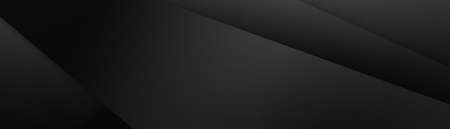 Black abstract background design of striped gray layers or metal material in elegant classy business or industrial colors, dark geometric patternの写真素材