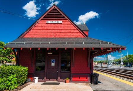 Train station in Brunswick, Maryland.のeditorial素材