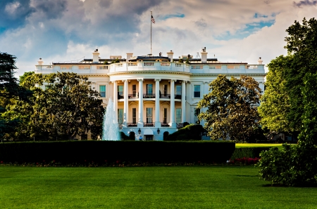 The White House on a beautiful summer day, Washington, DC.の写真素材