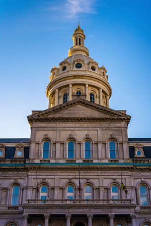 The dome of City Hall in Baltimore, Maryland.の写真素材