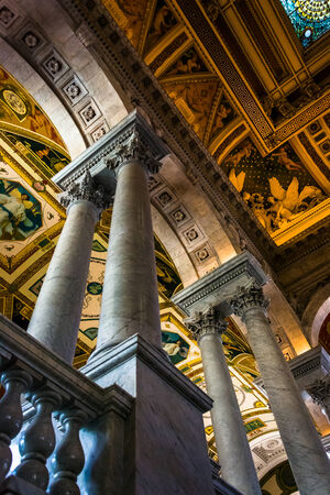 The interior of the Library of Congress, in Washington, DC.のeditorial素材