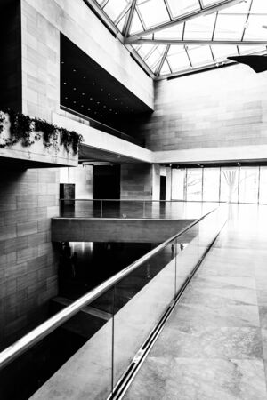 Modern architecture in the East Building of the National Gallery of Art, Washington, DC.のeditorial素材