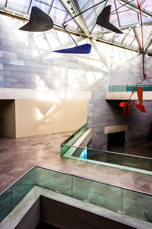 Modern architecture in the East Building of the National Gallery of Art, Washington, DC.のeditorial素材