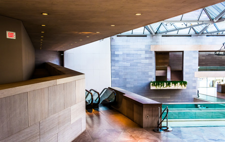 Modern architecture in the East Building of the National Gallery of Art, Washington, DC.のeditorial素材