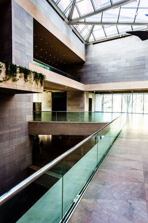 Modern architecture in the East Building of the National Gallery of Art, Washington, DC.のeditorial素材