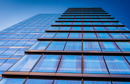 Looking up at the WSFS Bank building in downtown Wilmington, Delaware.の写真素材