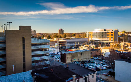 View of downtown Wilmington, Delaware, from the City Center Parking Garage.の写真素材