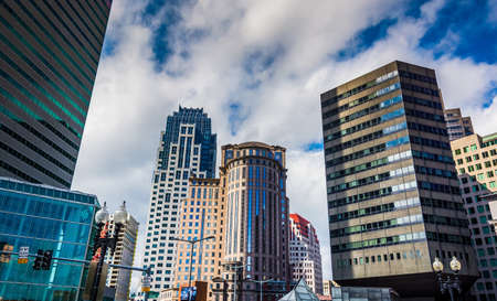 Cluster of buildings in Boston, Massachusetts.のeditorial素材