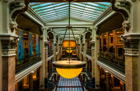 The interior of the Lunder Conservation Center at the Smithsonian American Art Museum, in Washington, DC.のeditorial素材