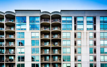 Apartment building in Philadelphia, Pennsylvania.の写真素材