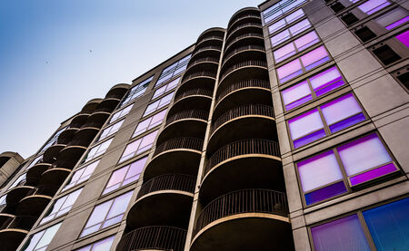 Apartment building in Philadelphia, Pennsylvania.の写真素材