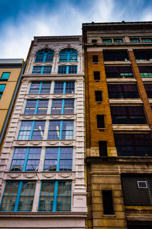 Old highrises in downtown Philadelphia, Pennsylvania.の写真素材