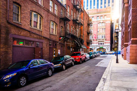Alley in downtown Baltimore, Maryland.のeditorial素材