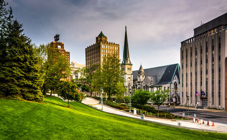 Buildings on Third Street in Harrisburg, Pennsylvania.のeditorial素材